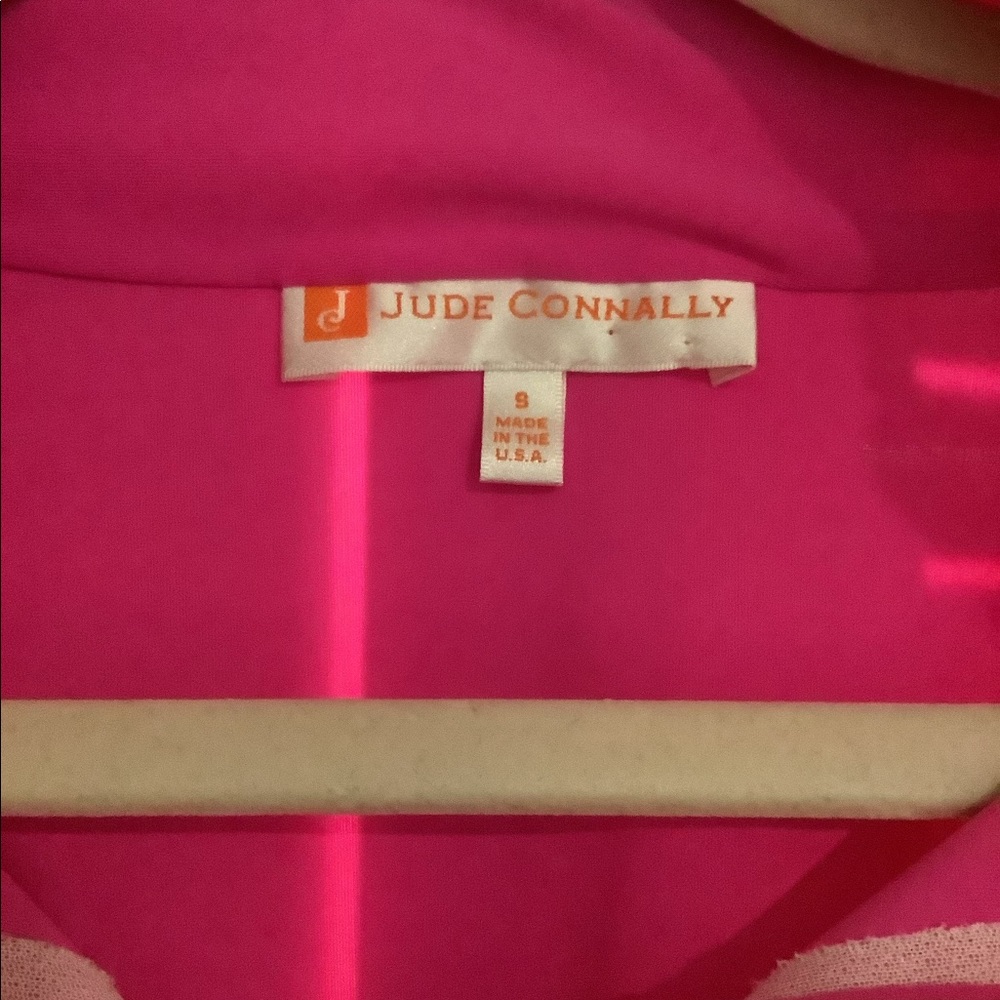 SOLD. Jude Connally Hot Pink Quarter Zip Ashley Top Size Small - Picture 7 of 10